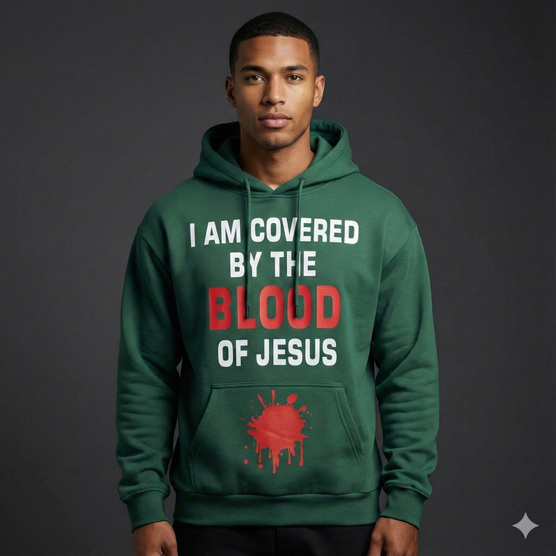 Covered by the Blood Hoodie – Christian Hoodie